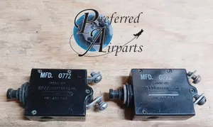 Lot of 2 Used Wood Electric Cessna Aircraft Circuit Breakers p/n S1232-505